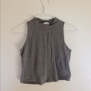 Grey Halter Crop Top